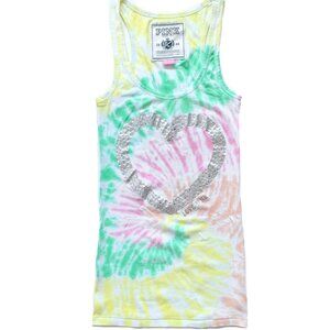 Victoria Secret PINK Tie Dye Rhinestone Embellished Tank Top Size: Small